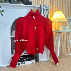MAMAMARA - Turtleneck Korean Style Atasan Rajut Lengan Panjang Mewah Elegant