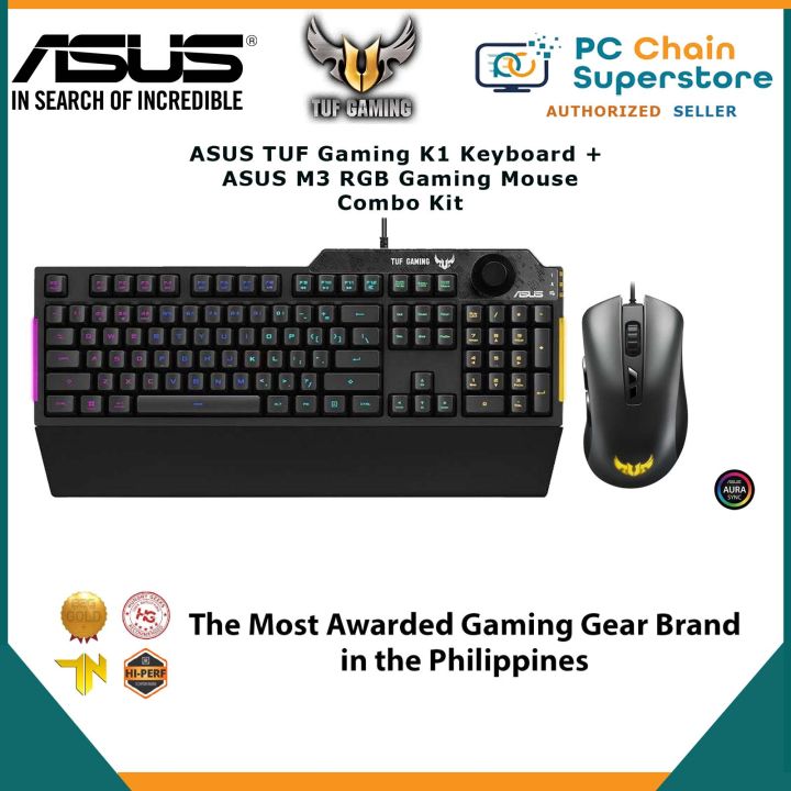 ASUS TUF Gaming K1 RGB Keyboard ASUS TUF Gaming M3
