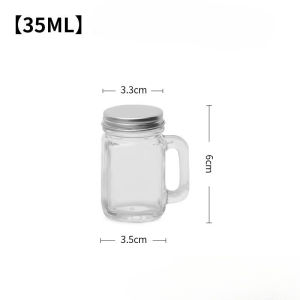 3Pcs 35ml 100ml 120ml Mini Glass Sealed Bottle Jar for Jam Honey Coffee Milk Juice Leakproof Food Storage Containers with Lid