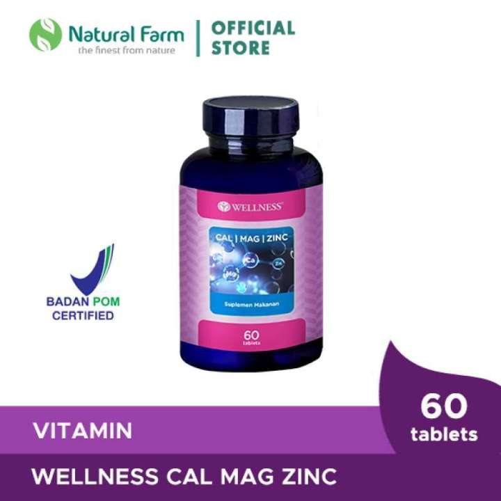 Wellness Cal Mag Zinc Vitamin Calcium Magnesium - Isi 60 Tablet