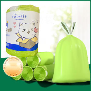 Cuộn 100 Túi Rác Tự Phân Hủy Minaier Chất Liệu PE Có Dây Rút Túi Đựng Rác Có Quai Rút Chịu Nhiệt Bảo Vệ Môi Trường