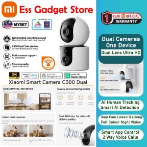 NEW!!! MYSET Global Vesrion Xiaomi CCTV Smart Camera Dual CAM Edition C300 Dual 3MP 2K I C500 Dual 4MP 2.5K I AI Detection I Night Vision I  WiFi 6