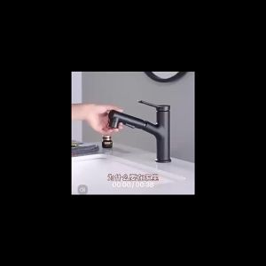 SXH Washbasin faucet for home use pull-out type for bathroom with hot and cold water and swivel function
