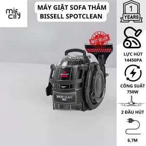 (có sẵn) Máy giặt sofa cầm tay Bissell SpotClean Pro 1558Z (1558N) tích hợp 2 đầu cọ tặng kèm dung dịch vệ sinh