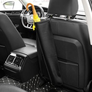 GOIDF Holder Synthetic Leather Car Umbrella Storage Bag Waterproof Long Handle Umbrella Storage Cover Multifunctional Foldable Car Umbrella Bag for Car Seat Back
