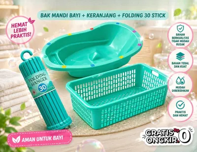 Paket Hemat Bak Mandi Bayi / Baby bathtub / Bak bayi