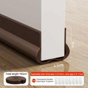 PVC Door Seal Strip Dust Blocker Inserted Sealing Gap Bottom Seal Doorstop Dustproof Soundproof Reduce Noise Penutup Lubang Bawah Pintu Door Window 门缝底密封条