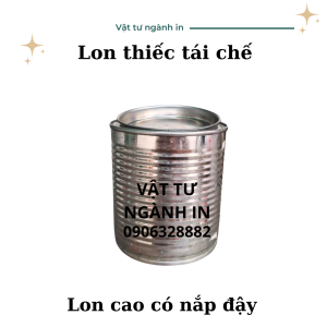 Lon sữa bò dùng để chiết lẻ đựng mực in và sơn in tái chế decor trang trí