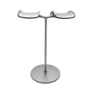 Premium Headset Display Stands Holder Double Arm Mount Design and AntiSlip Base for ClutterFrees Desktop Setups