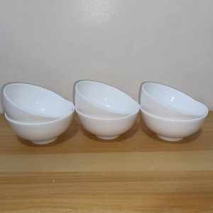CLASSIC WHITE CERAMIC PORCELAIN DINNER SOUP / SALAD BOWL SIZE 4.75 X 2.5 INCHES MICROWAVE SAFE