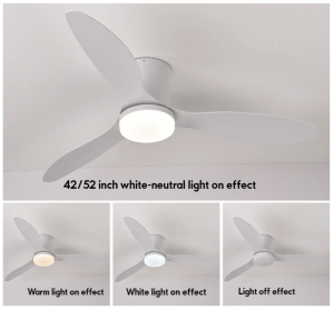 Ceiling Fan 56 inch 6 Speed with LED Lights and Remote Dimmable Noiseless DC Reversible Motor