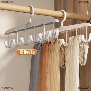 [COD] ZHONGYI0 1 cái áo ngực móc áo cho tủ quần áo 360 ° xoay đa chức năng kệ với móc cho yếm trong mũ vành đai túi tiết kiệm không gian vest lưu trữ giá