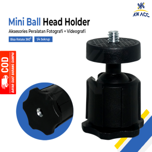 [KN ACC] HEAD MINIBALL PENYAMBUNG HOLDER TRIPOT TRIPOD RINGLIGHT MURAH