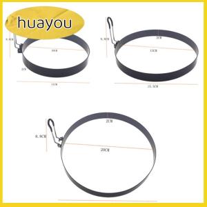huayou 9 10 15 20cm Pancake Ring Mold Metal Fried Egg Shaper Non Stick Egg Cooking Ring