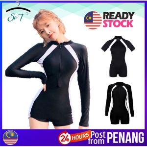 One Piece Women Short Pants Short Sleeve Long Sleeve Swimming Suit Swimwear