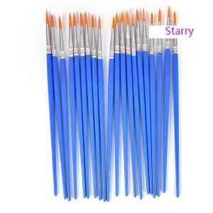 Starry 10Pcs Nylon Hair Artist Paint Brush Acrylic Watercolor Round Fine Hand Point Tip 10 x Round Pointed Tip Nylon Hair Artist Paint Brush Water Color Painting Pens 10Pcs Round Pointed Tip Nylon Hair Artist Paint Brush Water Color Painting Pens N/A N/A