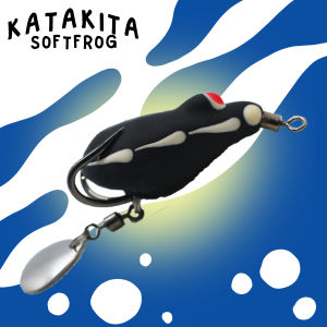 KataKita SoftFrog - Ares Series 3.7CM 5.5G - Rengitfisherman (UV)GLOW IN DARK Handmade Indonesia Easy Strike Best for Anglers Katak UmpanHaruanKatak LembutToman