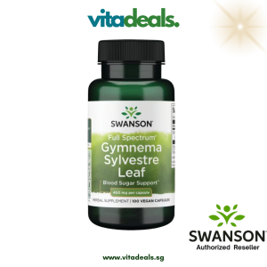 Swanson Gymnema Sylvestre 400mg 100 Capsules - Supports Healthy Glucose Metabolism Promotes Blood Sugar Balance - Premium Health Supplement - Vitadeals