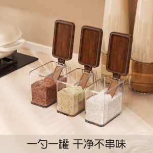 TEWUB Leak-proof Seasoning Jars Moisture-proof Sealed Condiment Storage Container Practical Dustproof Spice Storage Box Kitchen Supplies