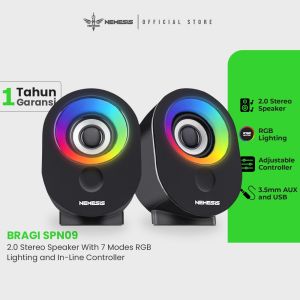 Speaker Stereo 2.0 RGB Nemesis BRAGI SPN-09