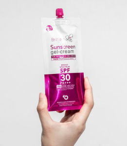 BrilliantSkin Hydrating Gel-Cream Sunscreen SPF30 PA+++ with Vitamin E & Ginseng – Lightweight Non-Greasy & Oil-Free