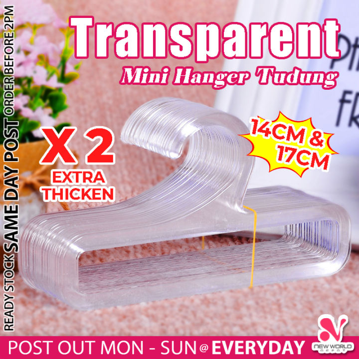 𝗧𝗛𝗜𝗖𝗞𝗘𝗡 》Non Slip Mini Shawl Scarf Tie Belt Transparent Hanger Wardrobe ...