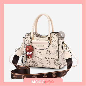 Amanda Bag - MOCO Muda Fashion Tas Hand Bag Jinjing Kuliah Wanita dengan Bag Charm Beruang Elegan dan Trendy H5