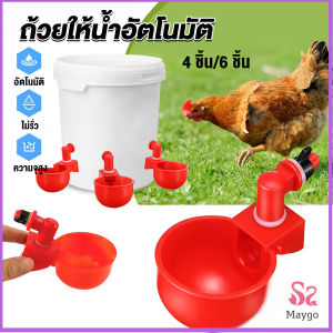 Maygo ถ้วยให้น้ำอัตโนมัติ สำหรับไก่ 4 ชิ้น 6 ชิ้น Automatic drinker