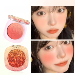 💥TH ขายร้อน💥สีชมพู บลัชออน บลัชออน สีติดทนนาน ความรู้สึกกํามะหยี่ละลายผิว การไล่ระดับสีมุก นุ่มและขี้ผึ้ง แต่งหน้านู้ดอ่อนโยน สีขาวและสีแดงโปร่งแสง สว่างขึ้น