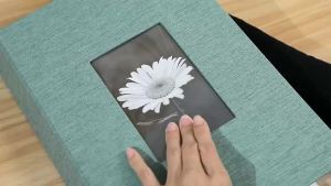 1Set Linen Cloth Cover Album 6-inch Interleaf Type Photo Storage Album 200/300pcs Writable Collection of Children Growth Photos2026