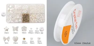 10 Grid ABS Pearl Beads Set Box About 800pcs/box Mixed Pearl Spacer Beads Set for DIY Necklace Bracelet Earring Crafting ewelry Making Beads Accessories