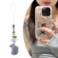 Adorable Flocking Rabbit Phone Accessory Soft and Comfortable Phone Charm Adds Unique Style for Female Users. 