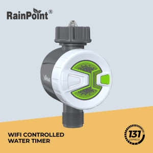 RainPoint Smart Wi-Fi Water Timer Bluetooth 60m APP Control Programmable Rain Delay IP54