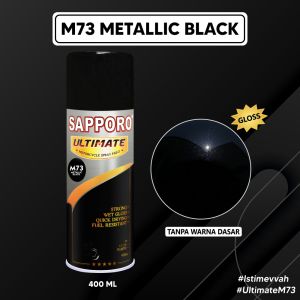 Sapporo Ultimate M73 Metallic Black / Sapporo Ultimate / Cat Semprot / Cat Aerosol Terbaik / Sapporo Spray / Sapporo