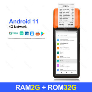 GZQIANJI Android 11 Terminal POS System With 58mm Receipt Printer Scan 1D/2D Code By Camera Android All-in-one Handheld POS Machine