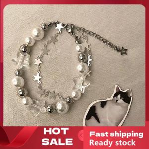🚚【Local Express Delivery】🚚 Harajuku Star Bracelet Girl Pentagram Pearl Beaded Bangle For Women Vintage Aesthetic Charm Bracelet Accessories Jewelry Gift