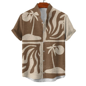 Hawaii Shirt For Men 2025 Casual Holiday Shirt Vintage Shirt Shirt Daily Versatile Street Clothing Men Clothing Plus Size Button Henley