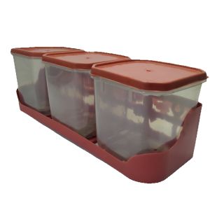 Tempat bumbu plastik isi 3 kotak lengkap dengan sendok COD