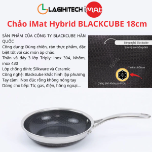 Nồi Chảo Quánh iMat Hybrid Blackcube chống dính Silkware/Ceramic lòng đen - BH 1 năm - Hàng Chính Hãng