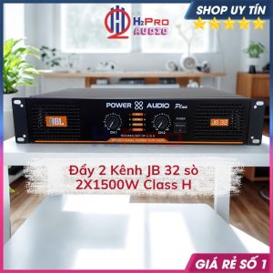 Cục Đẩy 2 Kênh JB-32 –  2x1500W Class H 32 Sò Toshiba 8 Tụ Đánh Tốt Loa Bass 40 Karaoke Sân Khấu -H2Pro Audio