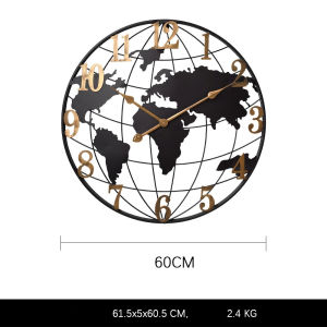 Minimalist Nordic Style Creative Fashion Wall Clock Iron Retro Design Mute Clocks for Home Decor Office Hanging Wall Watch 60cm
