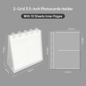 GTRBFDS Loose Leaf Photocards Holder Vertical Transparent Idol Card Collection Binder Simple Mushroom Hole Photo Album