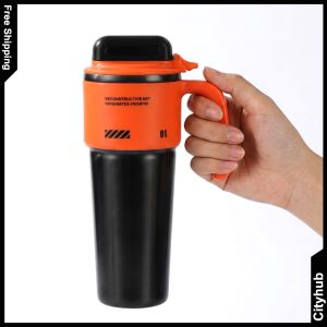 Efficient 1000ml Ceramic Coated Stainless Steel Vacuum Insulated Tumbler Travel Mug with Straw for All Day Use