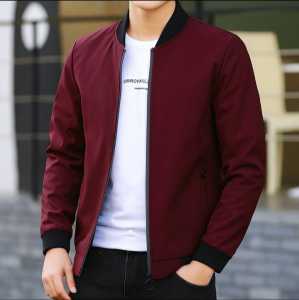 JAKET PRIA PREMIUM MODEL BOMBER POLOS SIMPEL BAHAN TASLAN RJN