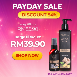 PAY DAY PROMO [FREE GINGER SERUM] Ginger Shampoo 300ml Trial – Anti Hair Fall + Anti Dandruff