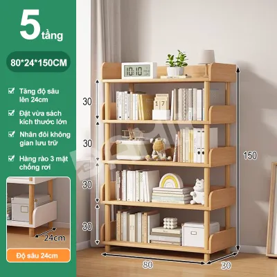 DAMIK kệ sách gỗ 4/5 tầng giúp bạn cất gọn đồ đạc