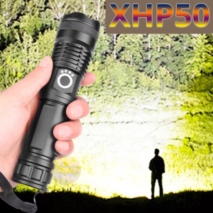 Super Powerful Light XHP50 LED flashlight USB Zoomable Torch 5 modes lamp 18650 26650 Rechargeable Battery for Hunting Lamp Lep Flashlight Type 50 Flashbulb Lep Flashlights - Lazada