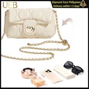【UEB】PU Leather Chain Crossbody Bags with Adjustable Strap Small Square Bag for Women Ladies Work Shopping Travel Daily Use