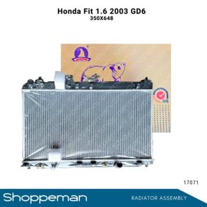 17071 HONDA FIT 1.6 GD6 2003 CITY IV GE4 1.3 RADIATOR ASSEMBLY A/T 350x648x16mm 1ROW 19010-REA-Z01/Z02/Z51z19010REAF01