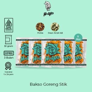 Basreng Bakso Goreng HOAHO Pedas Daun Jeruk 30 gram (1 pack isi 5 pcs)